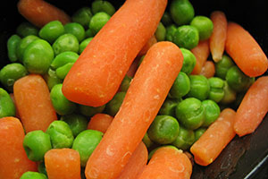 petits pois carottes surgelés cuits